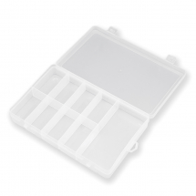 Pojemnik Organizer Plastikowy na Koraliki, Perełki, Dżetów i Dodatki, 9 przegródek, 24.5x14.5x3.5cm, 1szt (13WB28615)