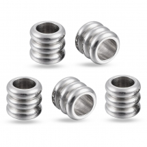 Намистини-роздільники, Нержавіюча Сталь, Колонка, Розмір: 4.5х5мм, Отвір 3мм, (13WB17232)