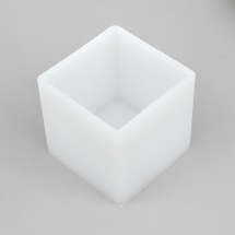 Silikonowa Forma Kostka, do Żywicy, do wyrobu Biżuterii, Biała, 75x75x70mm, Wewnętrzny Rozmiar 65x65mm, 1szt (13WB28831)