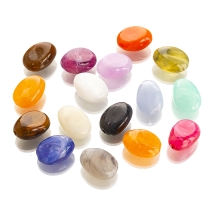 Koraliki Akrylowe Imitacja Kamienia Naturalnego, Owalne, Mix, 18x13x9,5mm, Otwór: 2mm, 15szt / 25g (13WB14234)