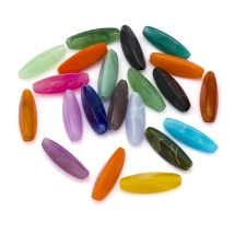 Koraliki Akryl, Imitacja Kamienia Naturalnego, Mix Kolorów, 28x9x9 mm, około 19 szt / 25 g (13WB14419)