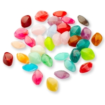 Koraliki Akrylowe Imitacja Kamienia Naturalnego, Romb, Mix, 16,5x13x8mm, Otwór: 2mm, 33szt / 25g (13WB14420)