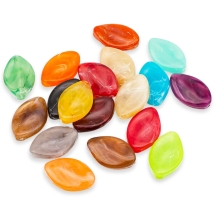 Koraliki Akrylowe Imitacja Kamienia Naturalnego, Końskie Oko, Mix, 29~30x19x7mm, Otwór 2mm, około 18szt/50g, (13WB14422)