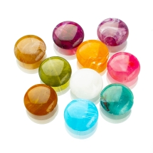 Koraliki Akrylowe Imitacja Kamienia Naturalnego, Dysk, Mix, 22x8,5mm, Otwór: 2mm, 10szt (13WB14425)