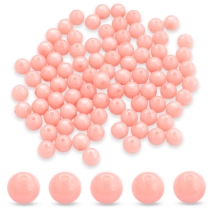 Koraliki Akrylowe Żelowe, Okrągłe, Jasny Łososiowy, 10mm, około 90szt / 50g (3WB5718)