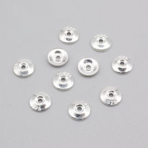 Srebro 925, Nakładki na Koraliki, 5x1mm, Otwór: 0.8mm, 10szt (13WB29965)