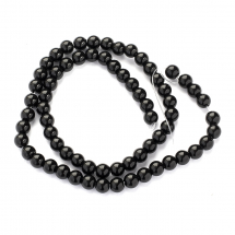 Koraliki Imitacja Austriackiego Kryształu, Szkło, Okrągłe, Klasa AA, Czarne, 6mm, około 65szt/38cm/nić (13WB19121)