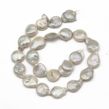 Koraliki Perłowe Naturalne Słodkowodne Keshi, Antyczna Biel, 11~15mm, Otwór 0.8mm, 27szt/39cm/sznur (13WB20832)