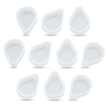 Forma Silikonowa, Mold, Wisiorek, do DIY, Kropla, 28.5x22x7.5mm, Wewnętrzny Rozmiar 25x18mm, 10szt (13WB30566)