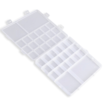 Pojemnik, Organizer na Koraliki, Plastikowy, 19x17x1.8cm, 20 sekcji, 3 rozmiary sekcji, 1szt (13WB30758)