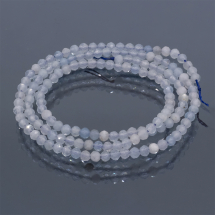 Koraliki Naturalny Akwamaryn, Fasetowany, Okrągły, 2mm, około 210szt/42cm/ nić (13WB17958)