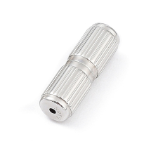 Srebro 925, Rodowany Zapięcie Śrubowe, Skręcane, Kolumna, 15x5mm, 1szt (13WB30973)
