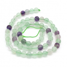 Намистини Натуральний Флюорит Круглі, Матові, 10мм, Отвір 1мм, близько 38шт/39см/нитка, (13WB22978)