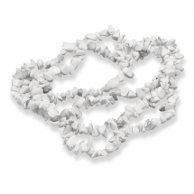 Намистини Натуральний Говлит, На нитках, Крихітка, Колір: Білий, 3 ~ 4x3 ~ 8x4 ~ 5мм, Отвір 0.4мм, близько 85см / нитка, (13WB23088)