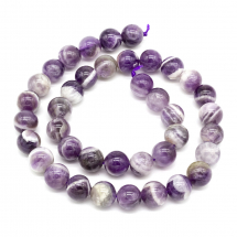 Koraliki Naturalny Szewron Ametyst, 10mm, Otwór: 1mm, około 38szt/38cm/nić (13WB23131)