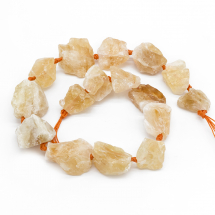 Koraliki Naturalny Cytryn, Bryłki, Kolor: Brązowy, 16-28x9-20x10-25mm, około 14szt/36cm/nić (13WB23133)