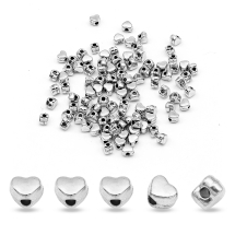 Koraliki Dystansowe, Biżuteria Stop, Serce, Antyczne Srebro, 3.5x4x3mm, 100 szt (Q5WB1790)