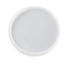 Forma Silikonowa, Mold doTworzenia Biżuterii, Płaska Okrągła, Biały, 137x12mm, Wnętrze 128mm, 1szt (13WB31239)