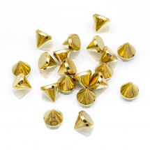 Kolce Koraliki Akrylowe, Powłoka CCV, Złoty, 12x12mm, Otwór: 1.5mm, 20szt (5WB5068)