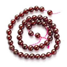 Koraliki Kamień Naturalny Granat, Kulki, 4mm, 43szt/18cm/sznur (5WB5233)