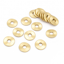 Koraliki Akrylowe z Powłoką, Dysk, Matowe, Złoty,24.5x2mm, około 18szt / 20g (13WB17464)