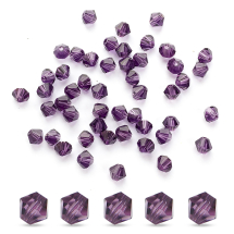 Koraliki Szklane, Imitacja Austriackiego Kryształu, Szlif 5301, Indygo, 3.5x4mm, 50szt (13WB17637)