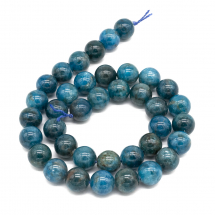 Koraliki Naturalne Apatyt Okrągłe, 8mm, Otwór 1mm, około 45szt/38cm/nić (13WB22701)