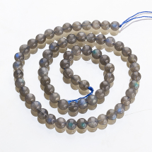 Koraliki Naturalny Labradoryt Klasa AA 6mm Kolor: Szary około 66szt/39cm/nic (13WB22691)