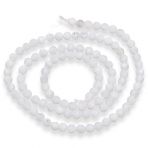 Koraliki Naturalny Tęczowy Kamień Księżycowy Okrągłe Fasetowane, 4mm, otwór 0.8mm, około 86szt/38cm/nić (13WB22710)