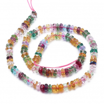 Koraliki Kryształowe Szkło, Przezroczyste Fasetowane, Rondelle, Mix, 6x3mm, około 125szt/35cm/sznur (14WB6874)