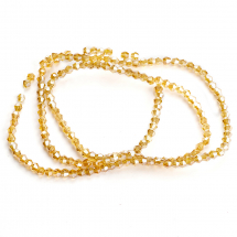 Koraliki Szklane Efekt Tęczowy Bicone Fasetowane 2x3mm Kolor: Złoty ok. 190szt/40cm/nić (14WB7095)