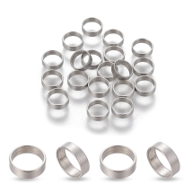 Koraliki Dystansowe, Przekładki, Stal Nierdzewna, Płaskie Okrągłe, 6x1.8mm, 30szt (13WB26648)