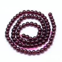 Koraliki Naturalny Granat, Klasa AAAA, 3mm, około 123szt/38cm/sznur (13WB26735)