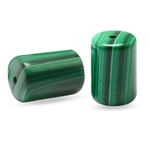 Koraliki Naturalny Malachit, Kolumna, 12x8mm, 2szt (13WB26762)