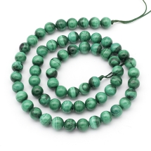 Koraliki Naturalny Malachit, Okrągłe, 6mm, około 66szt/37cm/sznur (13WB26770)