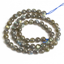 Koraliki Naturalny Labradoryt Klasa AA, Szary, 6mm, około 60szt/37.5cm/sznur (13WB28306)