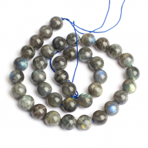 Koraliki Naturalny Labradoryt Klasa A 10mm Kolor: Szary około 38szt/38cm/nic (13WB28325)