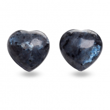 Намистини Натуральний Лабрадорит, Серце, Без Отвіри, Колір: Сірий, Розмір: 25-25.5x25.5x12мм, (13WB28331)
