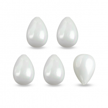 Pearl Shell Pearl Kropla, Klasa A, Otwór Nieprzelotowy, Biały, 11x8mm, Otwór 1mm, 5 szt (13WB15156)