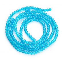 Koraliki Crackle 4mm Okrągły Kolor: Niebieski ok. 190szt/76cm/nić (3WB2542)