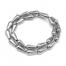 Koraliki Hematyt Klasa A, Srebrzysty, 16x8x8 mm, około 25 szt / 40 cm / sznur (3WB3039)