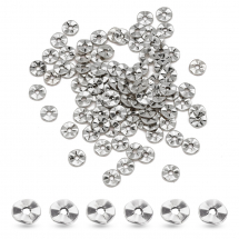 Koraliki Dystansowe Stop, Twist Okrągłe Płaskie, Antyczne Srebro, 7x1mm, Otwór 1mm, 100szt (3WB3272)