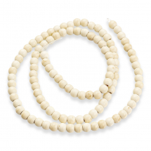 Koraliki Syntetyczny Turkus Okrągłe, Barwione, Białe, 4mm, otwór 1mm, około 110szt/44cm/sznur (2WB30761)