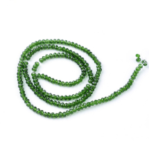 Koraliki Szklane Fasetowane Rondel, Zielony, 3x2mm, 152szt/37cm/nić (13WB12621)