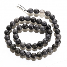 Koraliki Naturalny Labradoryt Fasetowane 8mm Kolor: Czarny około 43szt/38cm/nic (13WB11637)