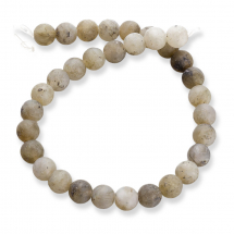 Koraliki Naturalny Kamień Labradoryt Okrągłe, Matowe, 6mm, otwór 1mm, około 30szt/18cm/sznur (13WB11644)