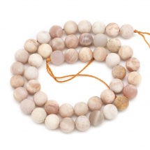 Koraliki Naturalny Kamienia Słoneczne Okrągłe, Matowe, 8mm, otwór 1mm, około 45szt/37cm/sznur (13WB11910)