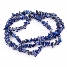 Koraliki Naturalny Kamień Lapis Lazuli Okruszki Klasa B, 3~5x7~13x2~4mm, otwór 0.4mm, 88cm/sznur (13WB15712)