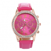 Zegarek Kwarcowy ze Cyrkoniami, Geneva SW Rose, 40mm, 1szt (13WB16630)