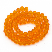 Koraliki Szklane Sztuczny Kryształ Fasetowany 8x6mm 72szt/42cm/sznur (5WB4386)